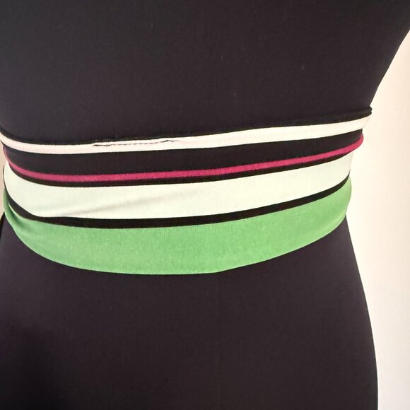 NWT White House Black Market Black Green Tank A-line Dress Sleeveless XXS Midi - Picture 6 of 13